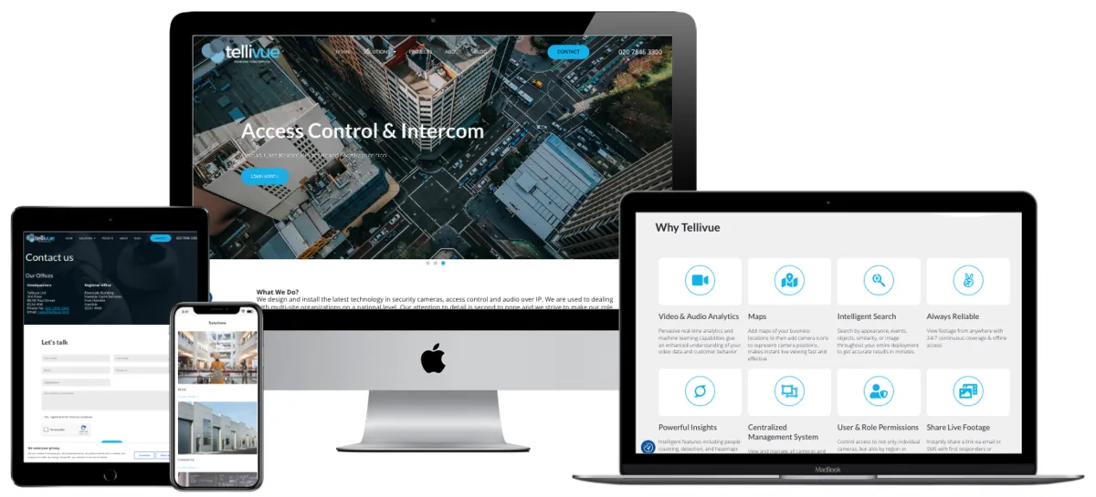 Tellivue Website Screenshot
